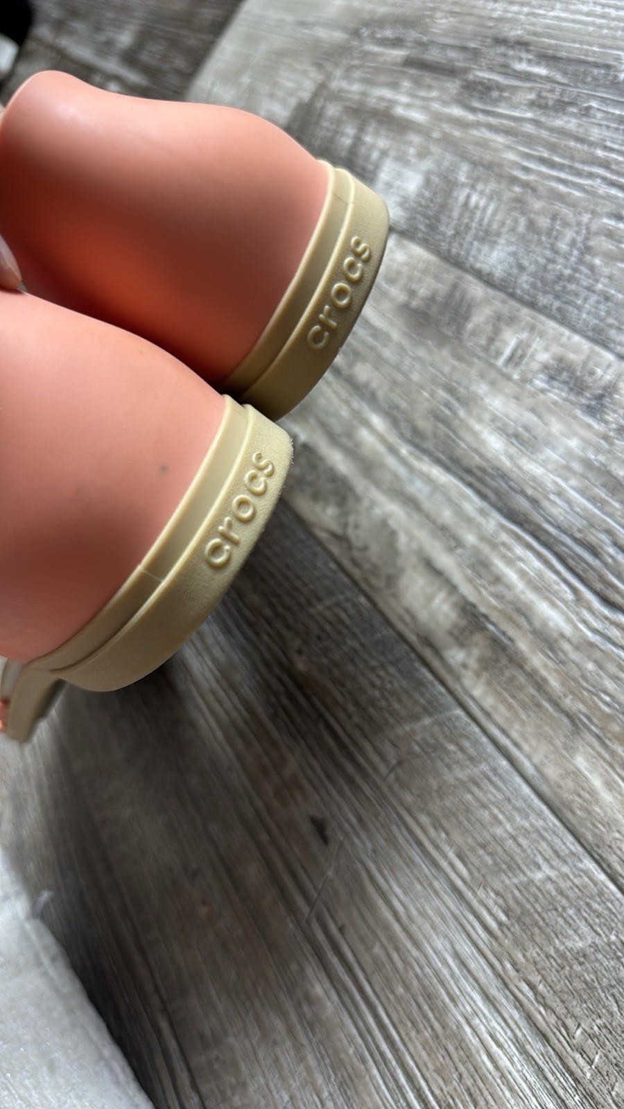 Crocs Tulum Orangeish Peach Slip-on Strappy Sandal Flat Shoe Women’s Size 9 image 8