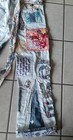 Artsy Upcycled Hippie Jeans Patchwork 9 Pockets Pearl Woodstock Size 36 Levis — photo 4