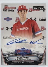 2017 Bowman Draft Under Armour All-America Game /199 Cole Winn #UAA-19 Auto 16zo