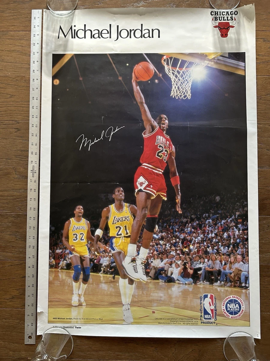 Michael Jordan Basketball Chicago Bulls Vintage Sports Posters for