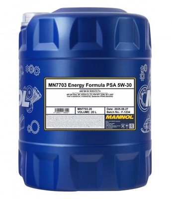 20l Mannol 7703 Energy Formula PSA 5W-30 20L Kanister