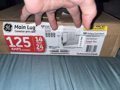  GE POWERMARK 125A LOAD CENTER Breaker Box TLM1212CCUg4k Value Pak AS is NO LID