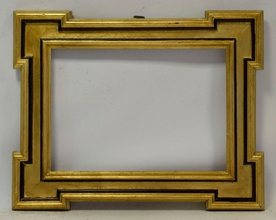 19. Jh.  Alter Rahmen Originalzustand mit Blattmetall Falzmaße: 47 x 33 cm