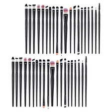 2 Sets Eye Brushes for Makeup Portable Eyeshadow Tool Beginners Women