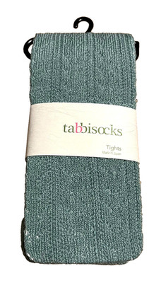 Women's Textured  Footed Tights by Tabbisocks in Antique Mint- One Size- NWT