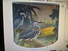 Bamboo Lampshade with Tropical Animals for Floor & Desk Lamps, 11.8 x 9 Inches