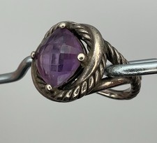 DAVID YURMAN 11MM AMETHYST STERLING SILVER INFINITY RING SIZE 6