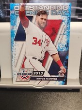 2021 Topps Bryce Harper “2013 Outstanding Opening Day” Nationals Card No. OOD-4