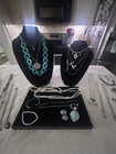 Vintage SW & NATIVE AMERICAN Costume Jewelry Lot of 21 Pieces Some 925 Sterling