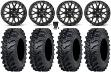 ITP Hurricane 15" Wheels Black 32" MT911 Tires Kawasaki Teryx Mule