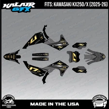 Graphics Kit for Kawasaki KX250 and KX250X (2025-2026) Axis Series - GOLD