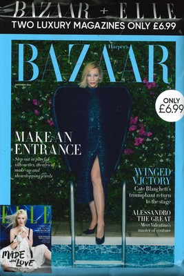 Harper's Bazaar Magazine UK September 2026 - Cate Blanchett + Free Elle UK Mag