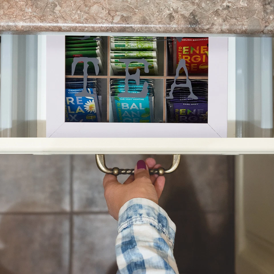 Teebox 9 Fächer Teebeutelspender Teekasten Teebeutel Aufbewahrungsbox Teekiste - Bild 3 von 4