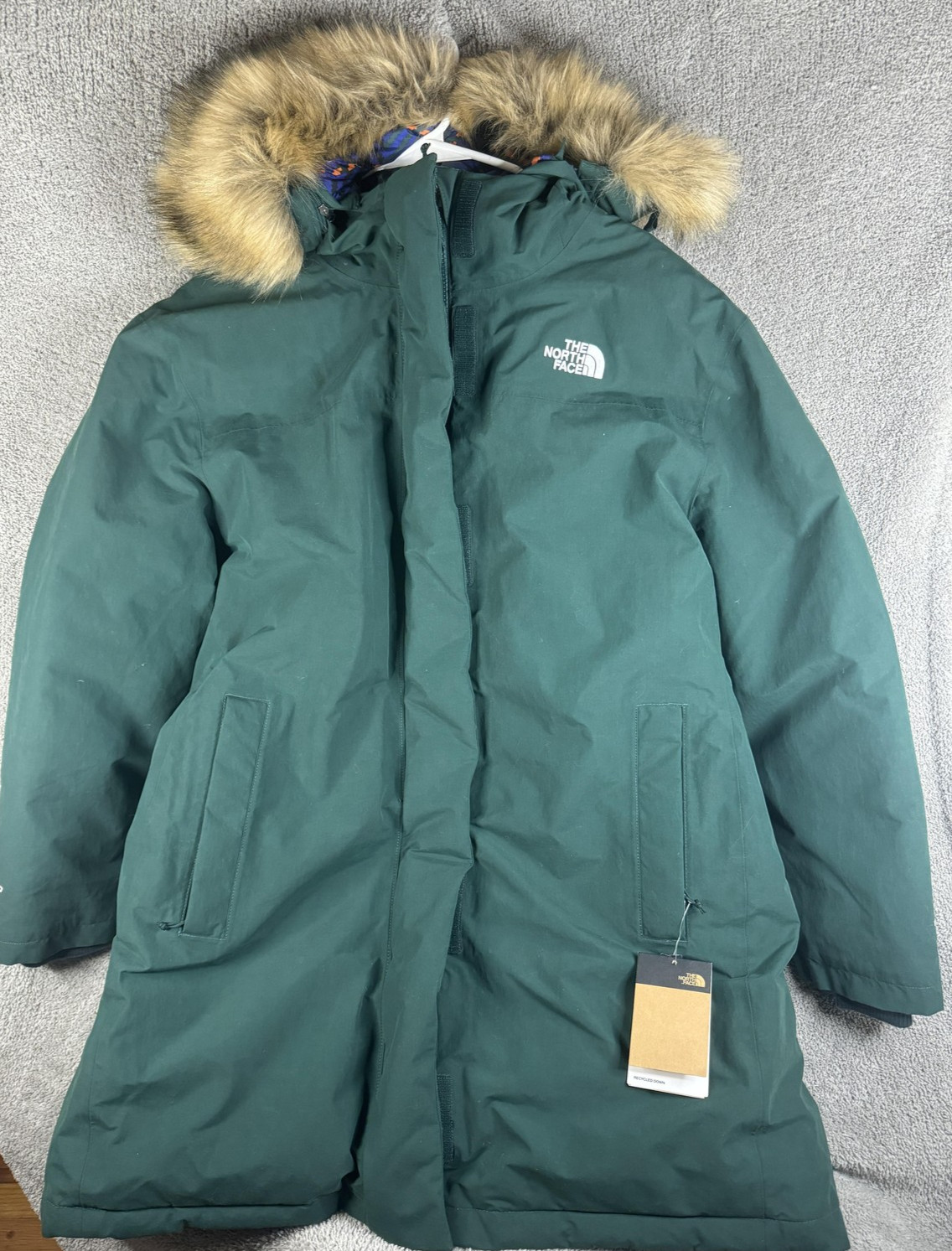 The North Face Arctic Parka Jacket Womens 3X Plus Ponderosa Green Down 600