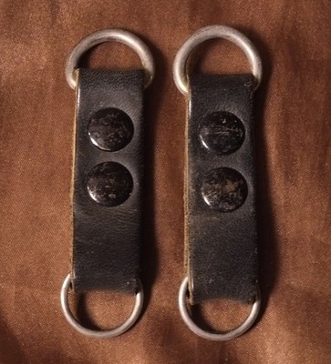 Pair of vintage leather Camera strap Lugs great shape