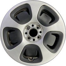 Rear Fiat-lancia Silver And Black Insert Fiat 500 OEM Wheel 15” Factory 61699A