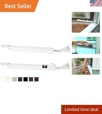 Effortless Touch 'n Hold Door Closer System - Smooth Closing Technology White