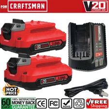 replacement For Craftsman V20 20 Volt MAX Lithium Battery or Charger CMCB202 