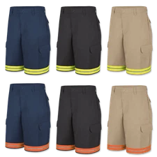 Brand New Red Kap Reflective Cargo Work Shorts Men's Hi Vis Industrial Uniform