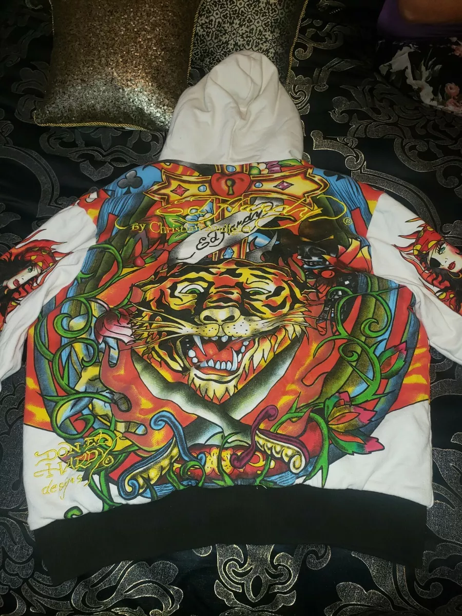 Ed Hardy Mens T-Shirt Size XL Crew Neck Jacket, Dress Shirts