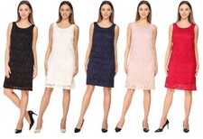 Bellivalini Damen Kleid knielang Spitzenkleid festlich Sommerkleid XS-XXL