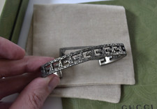 Gucci Mens Antique Sterling Silver 925 Large ...