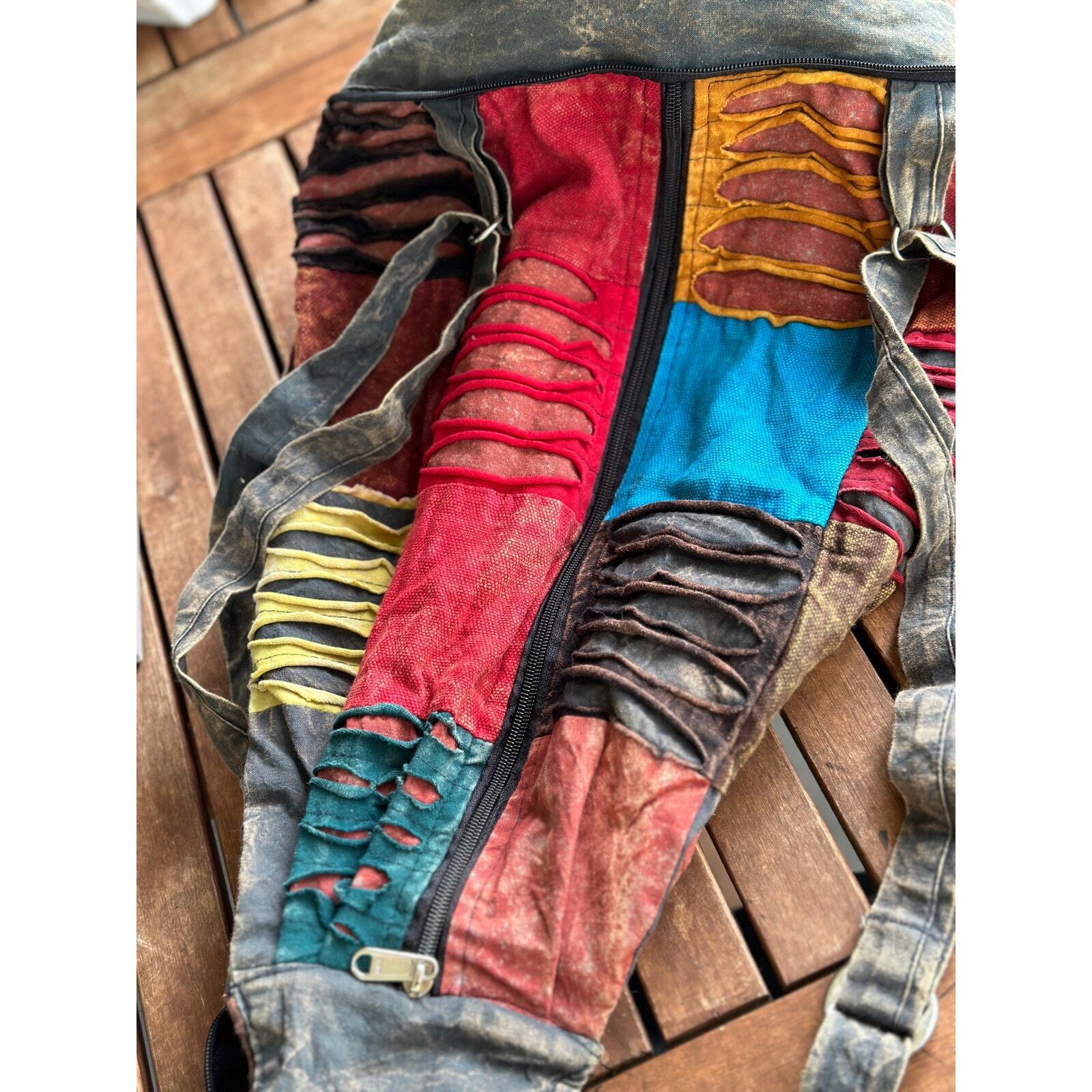 Hobo Patch Cutting Crossbody Backpack Rucksack Ou… - image 4