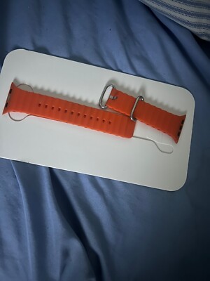 Apple Watch Ultra 2 49mm Titanium Case with Ocean Band - Orange, One Size (GPS +