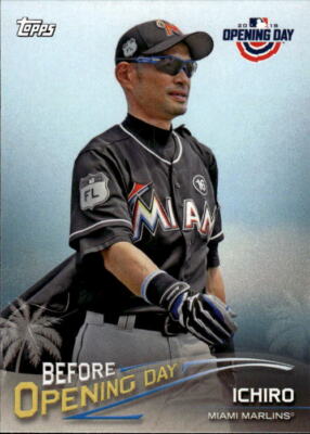 2018 Topps Opening Day Ichiro #BOD-I Before Opening Day Miami Marlins 10L