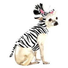 Halloween Boots  Barkley Pet Costume Zebra Print W/Hoodie. Size XSmall.