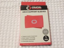 Crucial Compression Arch Support Sleeves Plantar Fasciitis S/M Pain Relief