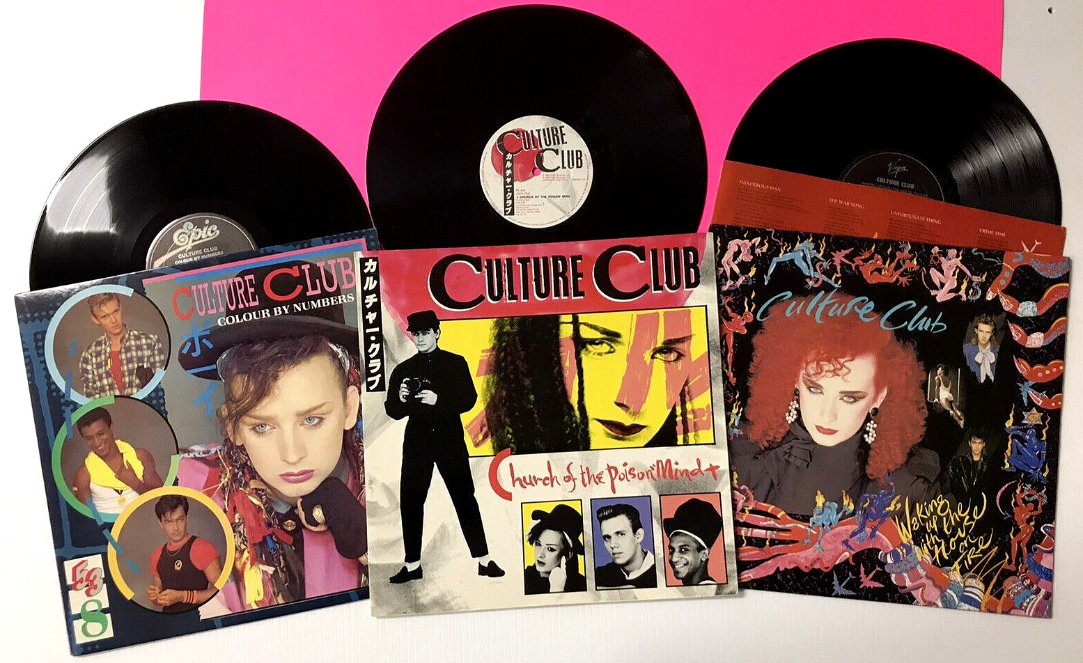 CULTURE CLUB Lot x2 LP & 1x 12": Colour By Numbers/Waking Up/Church Poison a7834