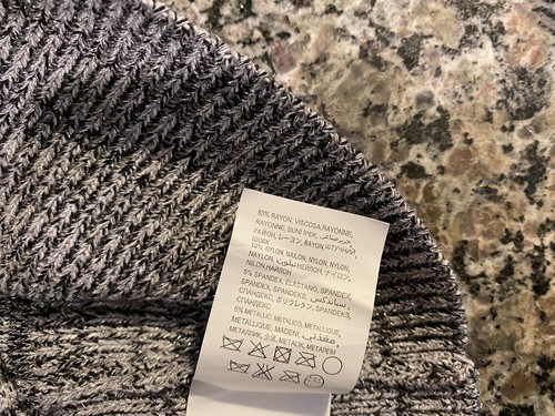 Bebe Silver and Gray V Neck Striped Sweater Size Large - Picture 6 of 7