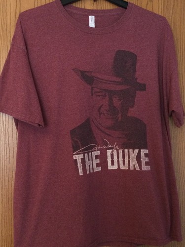 John Wayne - “The Duke” - Maroon Shirt - 3XL - Jerzees