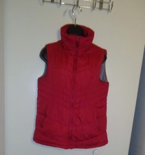 Get Over Women's Red Vest Full Zip Size M Medium