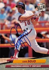 Luis Sojo autographed Baseball Card (California Angels) 1992 Fleer Ultra #31