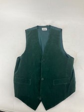 Vintage Rafael Green Leather Vest Size Medium