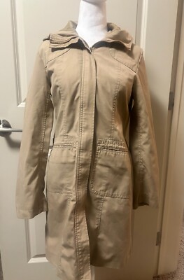 Divided H&M womans tan trench coat size small