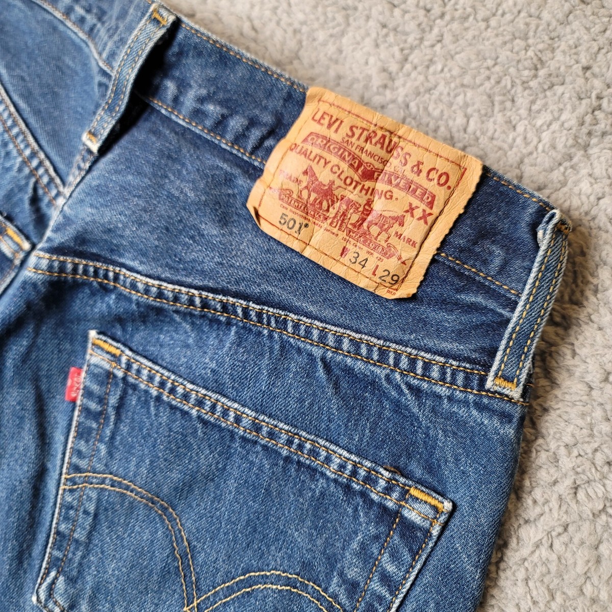 Levi's 501 Jeans Men's 32x28 Blue Orginal Fit Button Fly