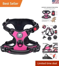 Ultimate Pink No Choke Dog Harness - Adjustable Reflective Vest for XS Breeds