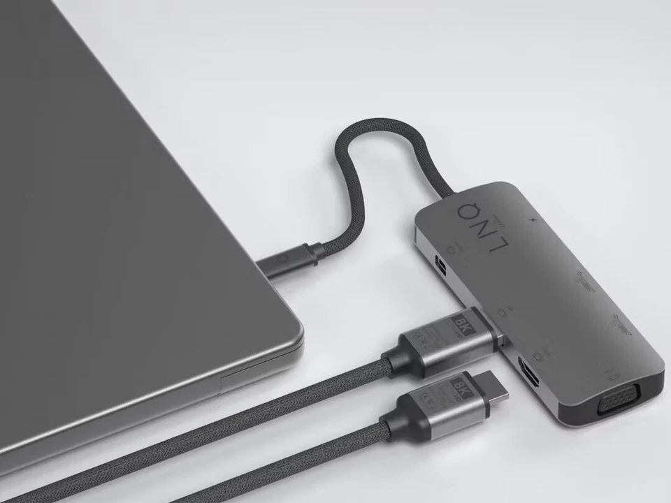 LinQ Docking Station 7-in-1 3x Display 4K HDMI, Mini HDMI, VGA, PD, USB-C Ladung - Bild 3 von 4