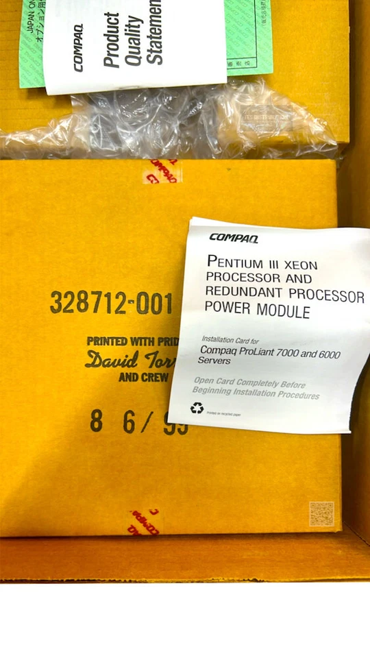 122218-001 I HP Intel Pentium III Xeon 1-Core 500 MHz Slot 2 1 MB SL2XV CPU Kit - Image 3 of 4