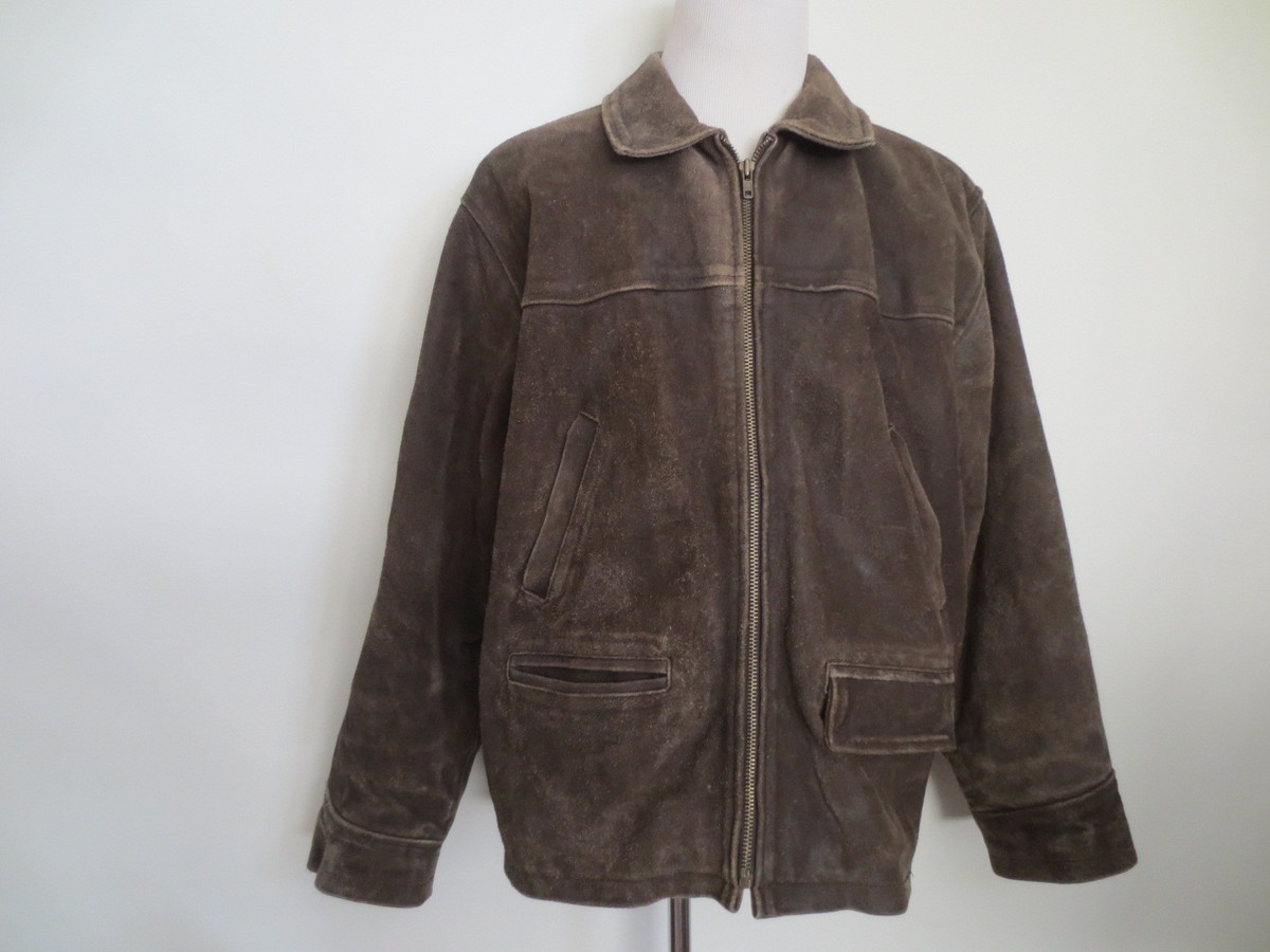 80er? Cult Lederjacke UNDERGROUND L (M) Echt Leder Rauhleder braun