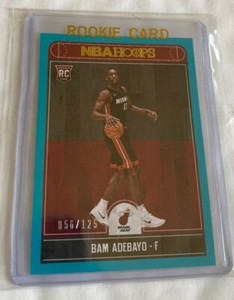 2017-18 NBA Hoops Teal /125 Bam Adebayo Rookie RC #264 Miami Heat 🔥