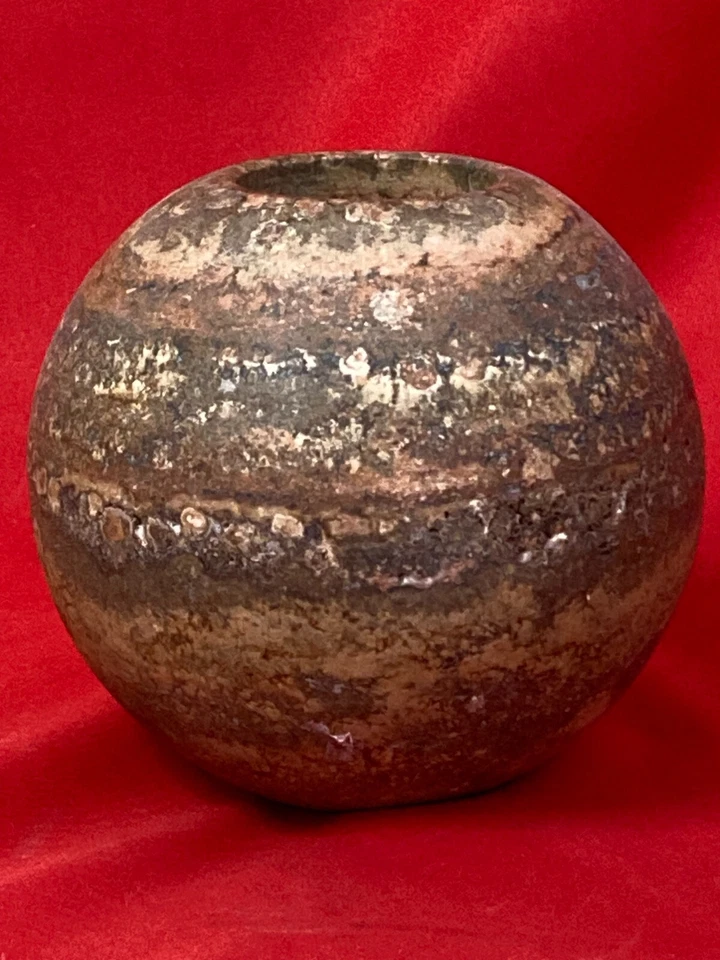 Candelabro votivo esfera arenisca 4,5"x3,5" peso 4 lb 7,8 oz Boho Hippie Foto 2 de 4