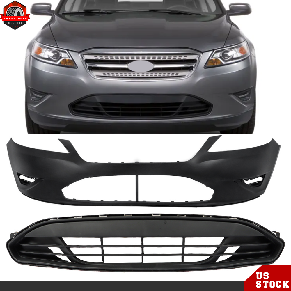 2010-2012 Ford Taurus Front Upper Bumper Cover with Lower Grill Grille