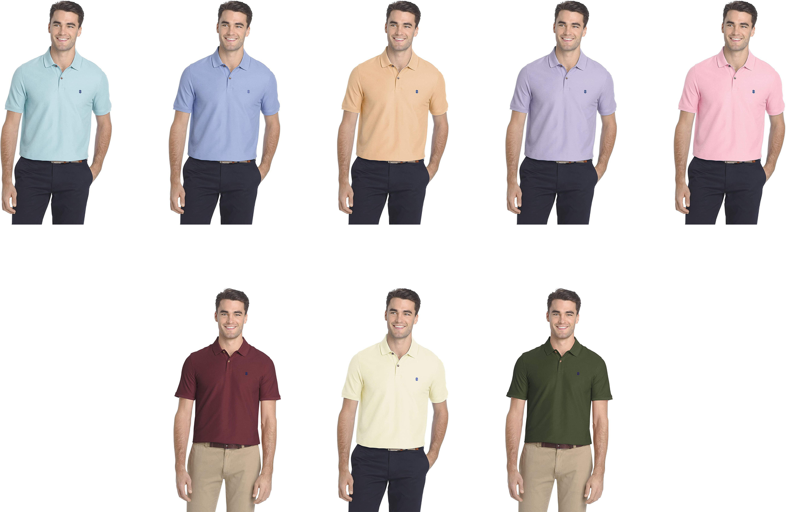 men's izod sportflex classic fit solid stretch performance polo