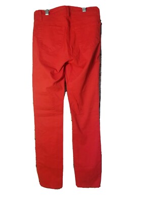 J Brand Skinny Leg Women's Jeans Mid Rise Size 26 Bright Red t71
