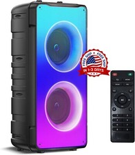 Altavoz Bocinas Bluetooth v5.0 Grandes Para Fiestas Con Radio FM USB Inalambrica