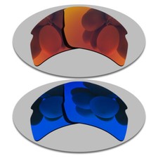 Fire Red Deep Blue Polarized Lenses Replacement For-Oakley Flak 2.0 XL OO9188